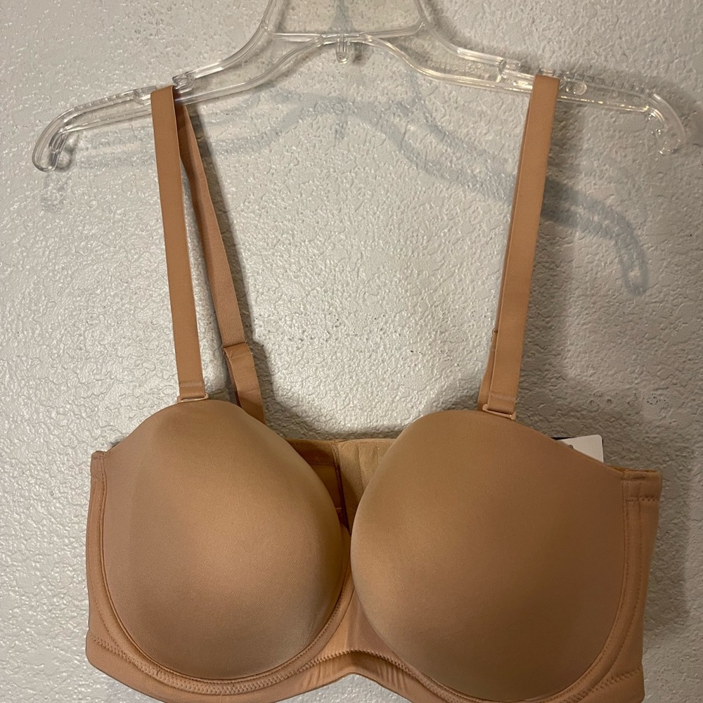 Women's Tan Strapless Bra Wacoal bra 854119  tan NWT 40DDD FULLY LINEN
